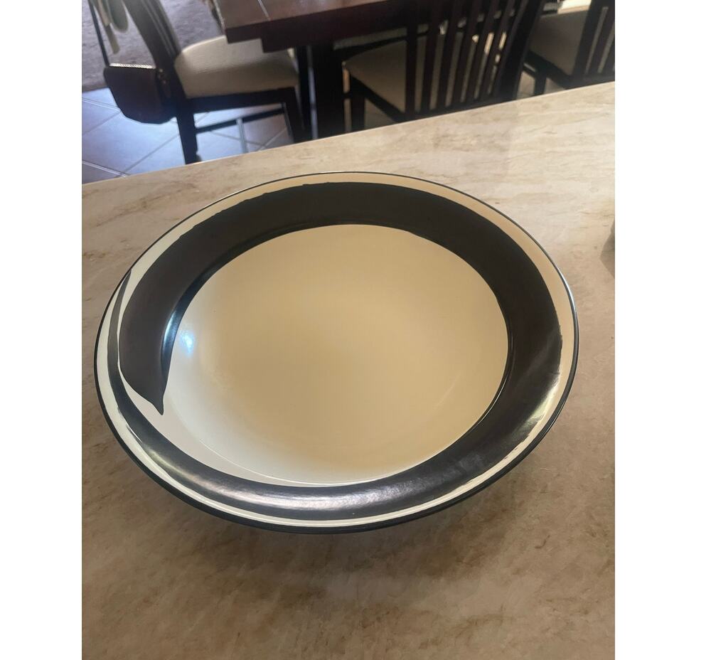 Vintage 60's Anne Mallory Americaware California pottery  platter bowl